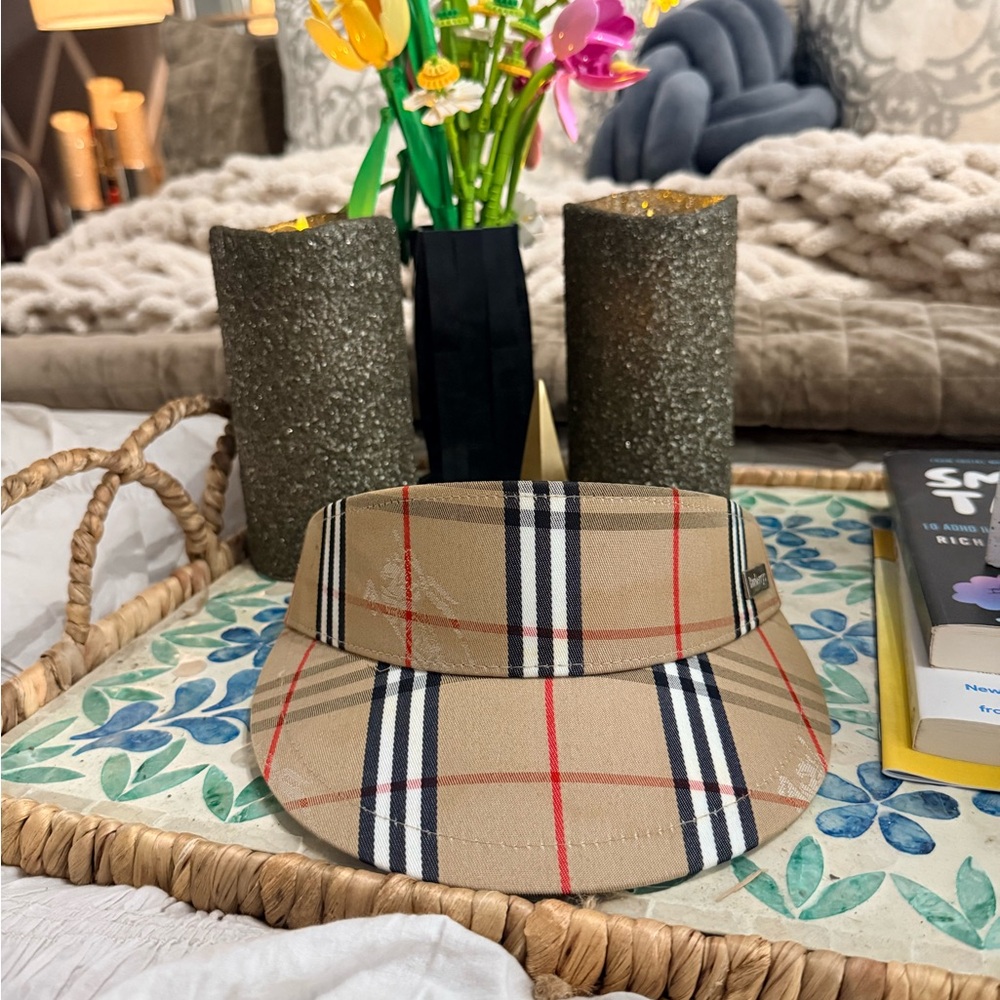 Burberry Tan Plaid Visor